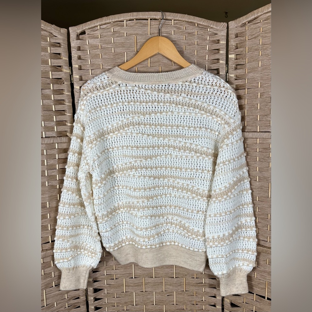 Anthropologie Open-Stitch Women’s Ballon Sleeve Sweater - Size XS - Picture 6 of 10